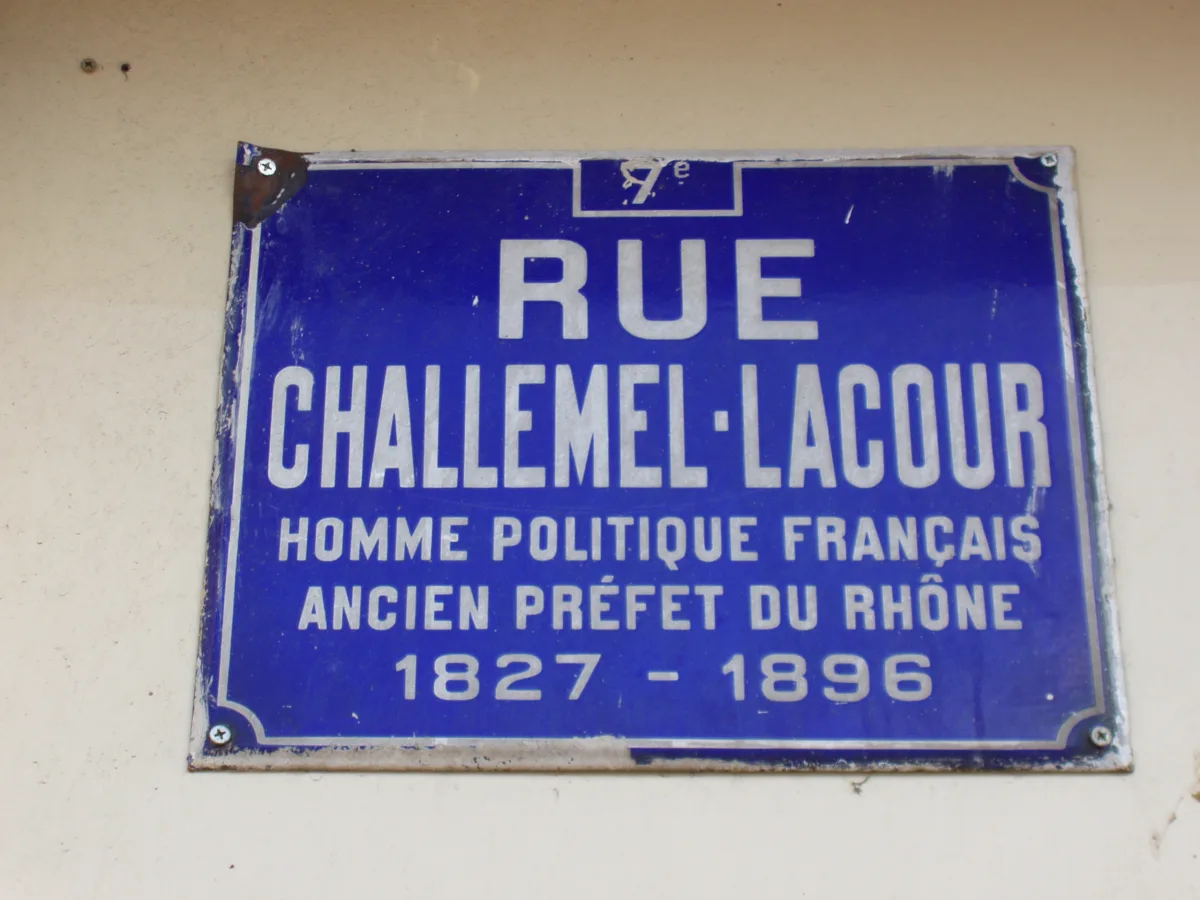 Plaque de la rue Challemel-Lacour