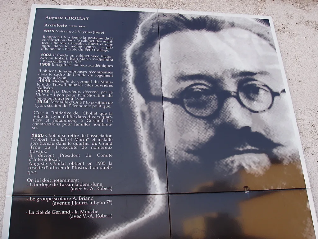 Panneau à la mémoire d'Auguste Chollat