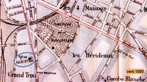 Plan de 1920 avec l'indication d'une impasse du Grand Trou