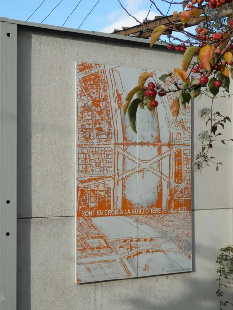 Projet de pont en croix à la Guillotière (Francis Chollat)