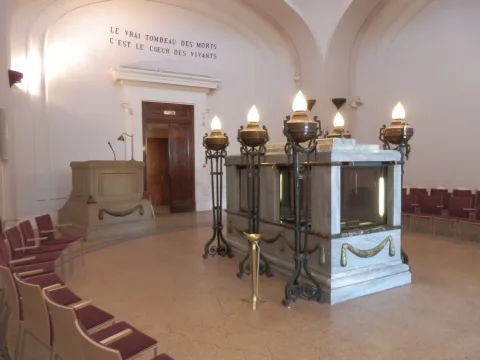 Salle Edouard Herriot : le catafalque