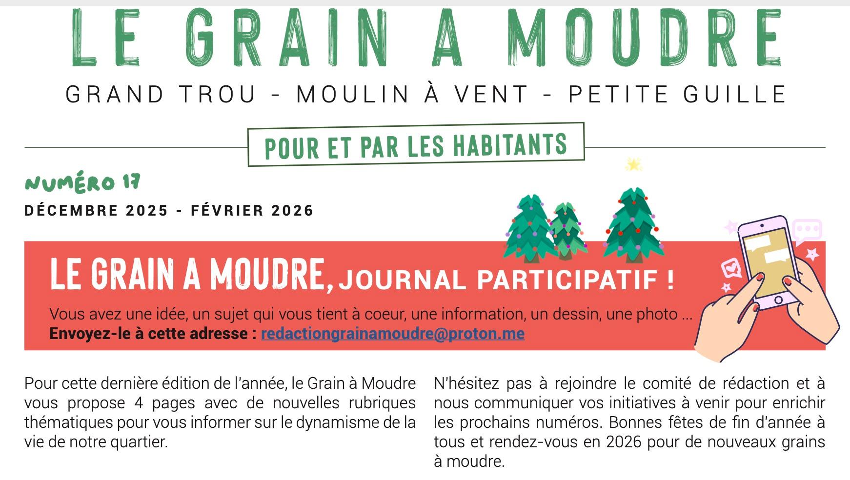 Illustration de Nouveau numéro du Grain à Moudre