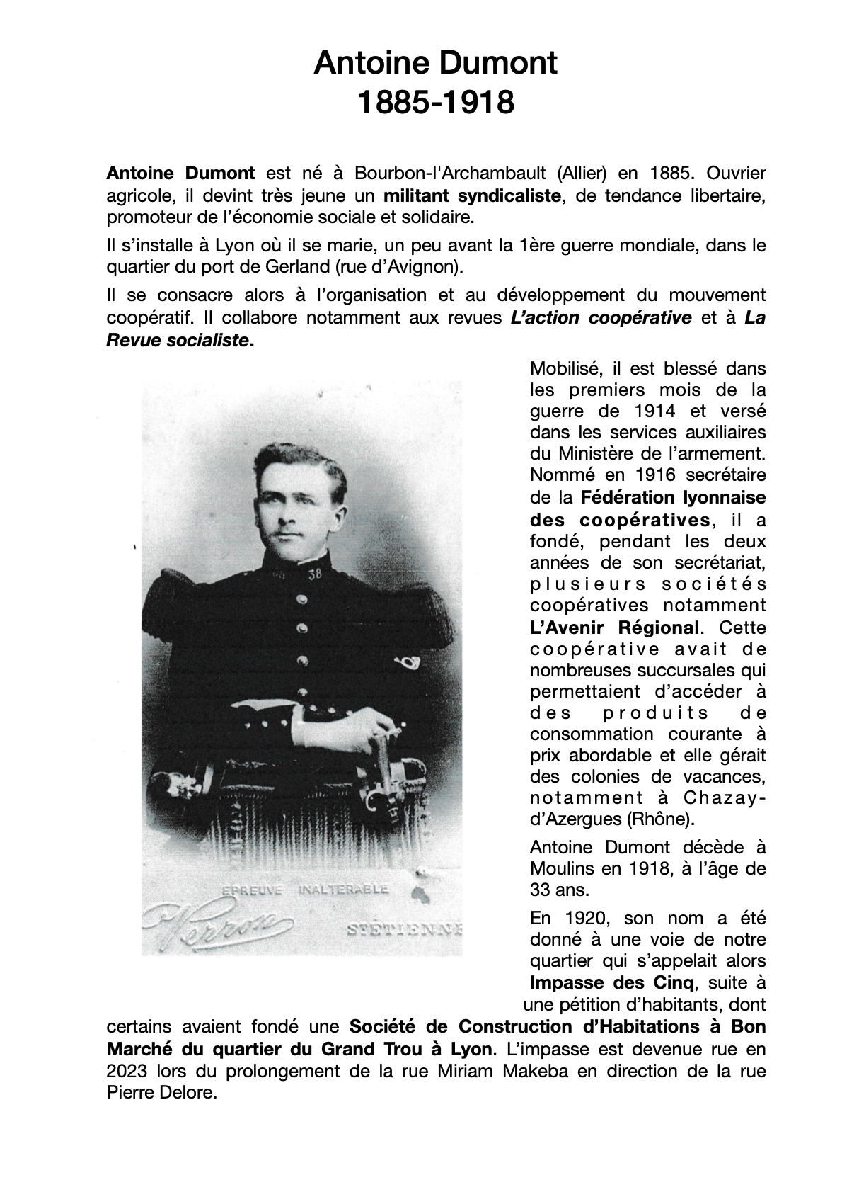 Qui était Antoine Dumont ?