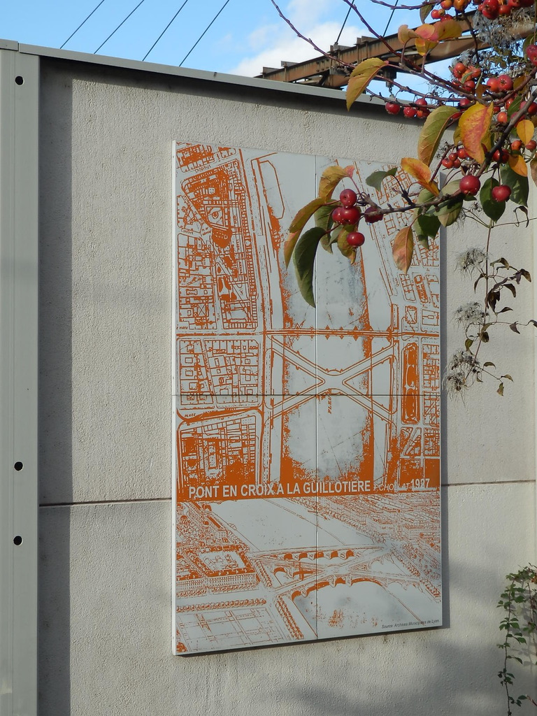 Projet de pont en croix à la Guillotière (Francis Chollat)