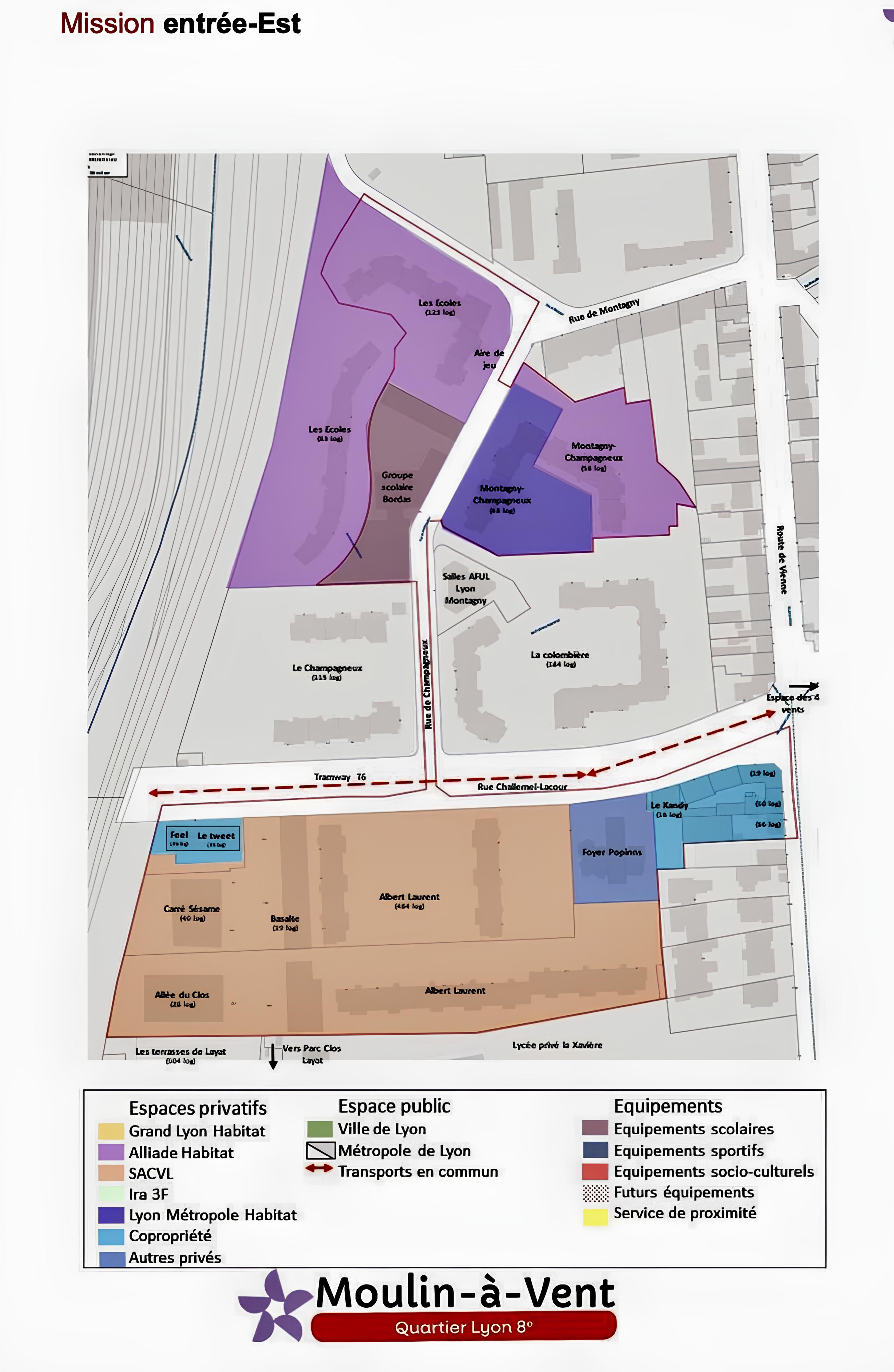 Carte du QPV Moulin à Vent