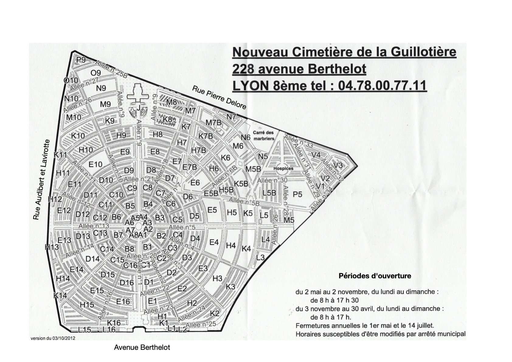 Photo de Plan du cimetière