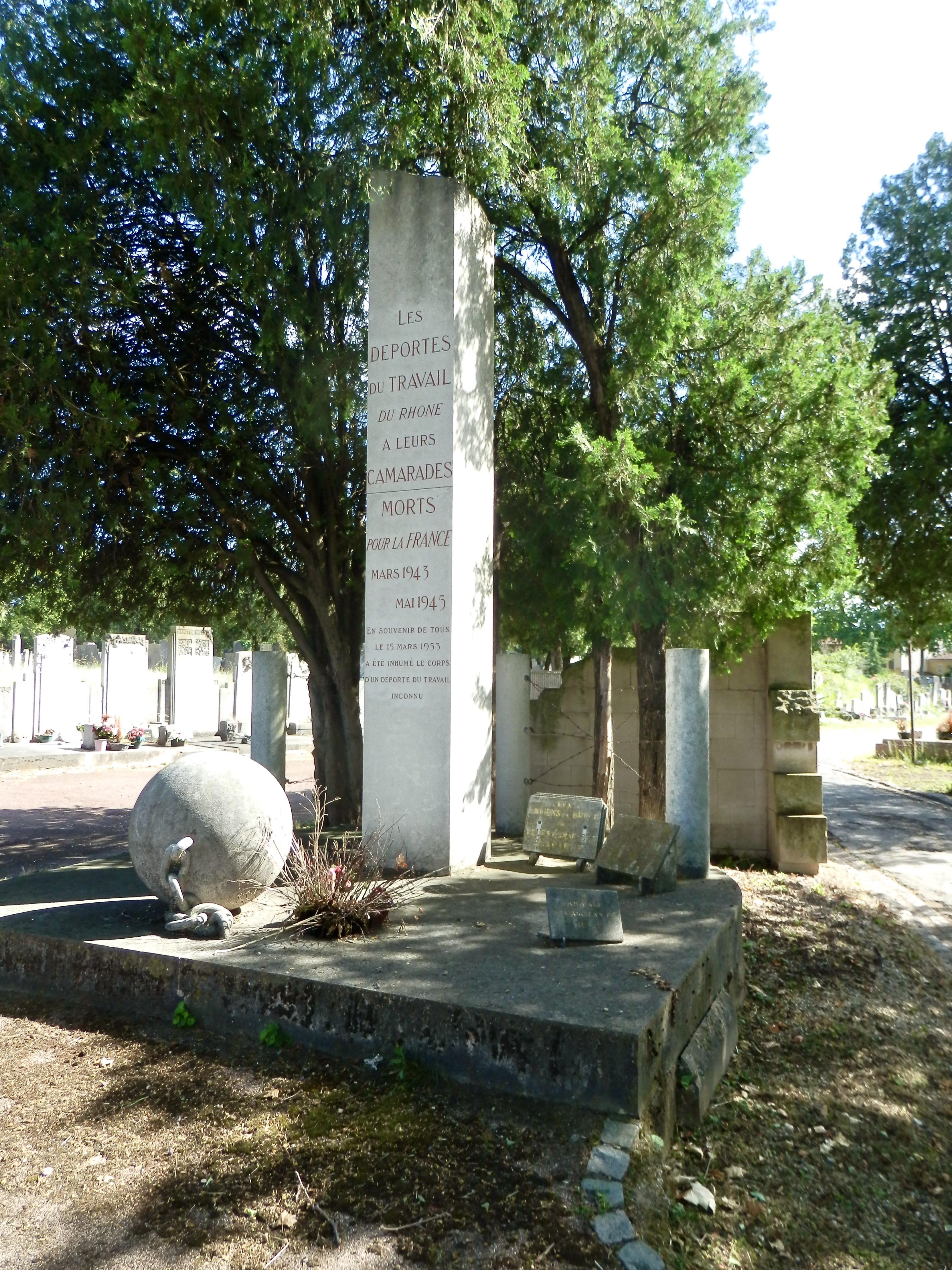 Monument aux déportés du travail du Rhône