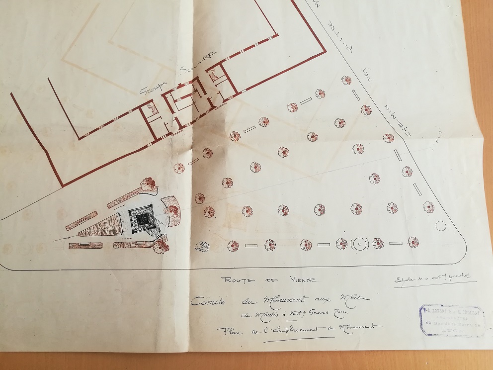 Plan d'implantation du Monument (Robert et Chollat)